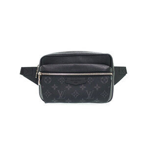 Louis Vuitton Taiga Black Leather Rama Bum Bag Outdoor Body